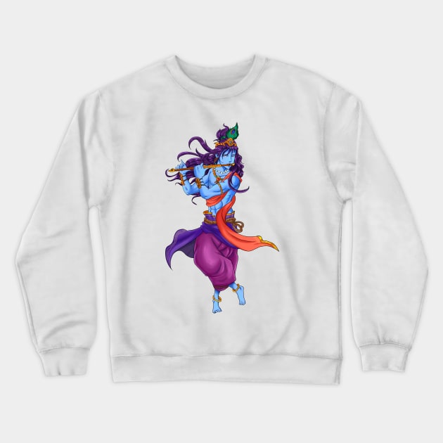 Krishna the Playful Crewneck Sweatshirt by jazylh